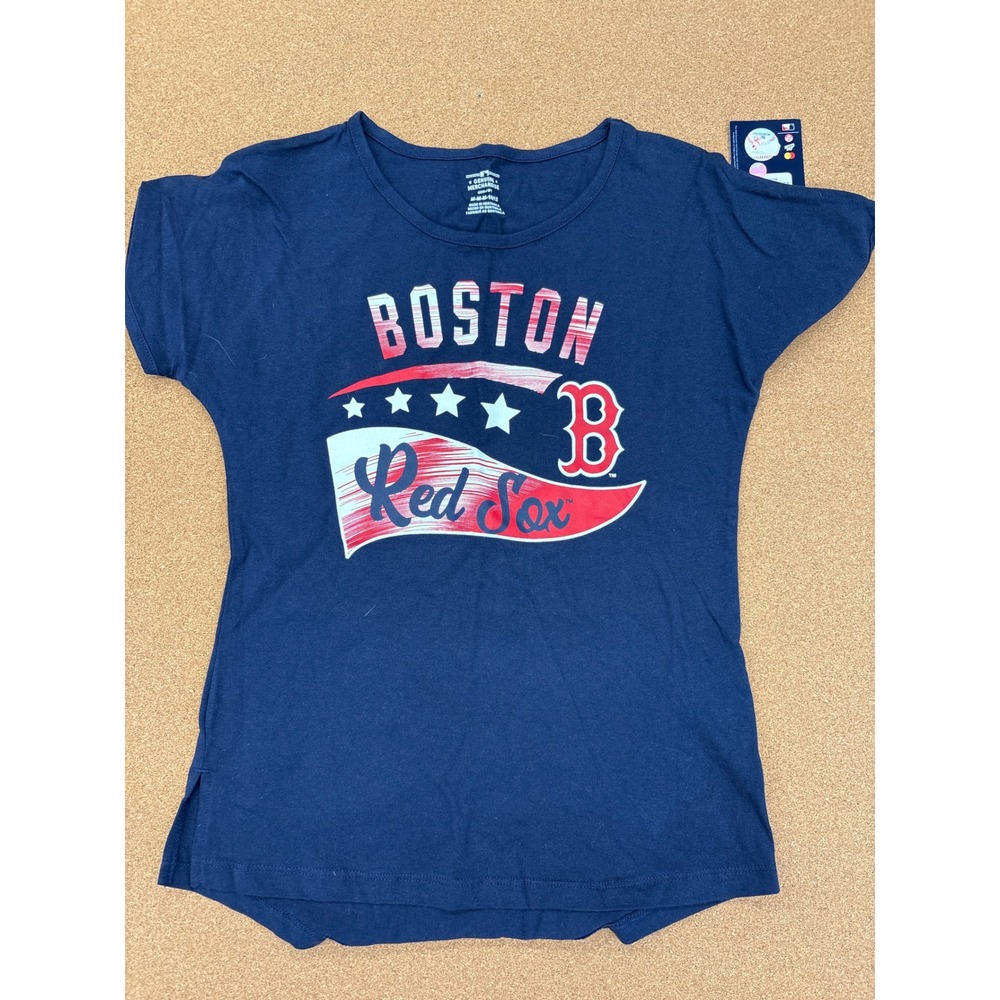 Boston Red Sox MLB Womens T-Shirt Size M‎ Navy Blue Baseball Top Tee NWT
